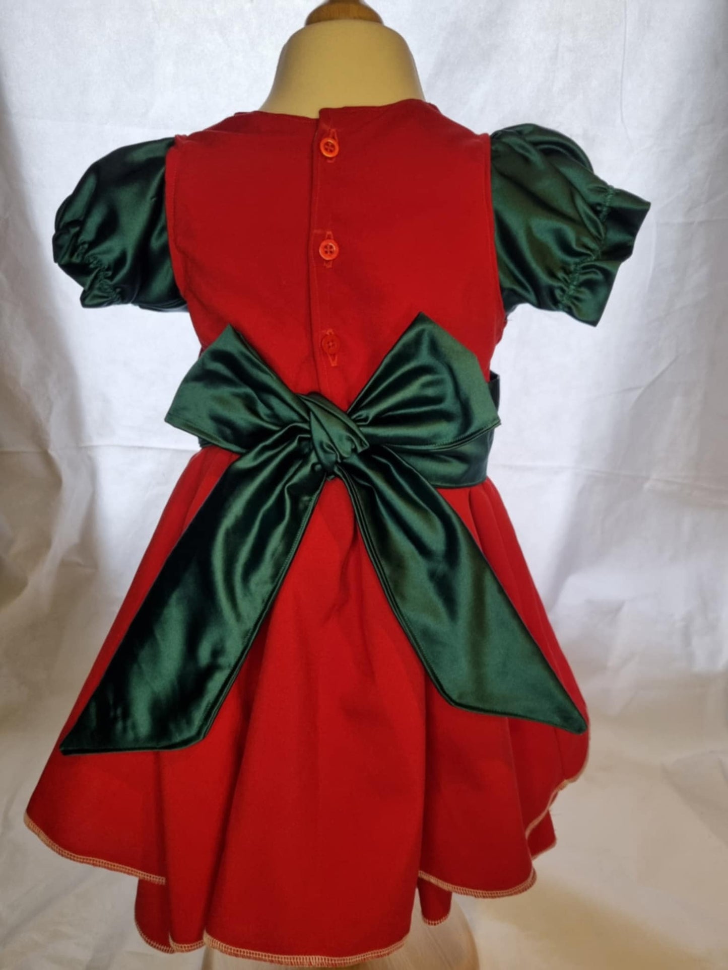 Handmade Christmas Teddy Dress