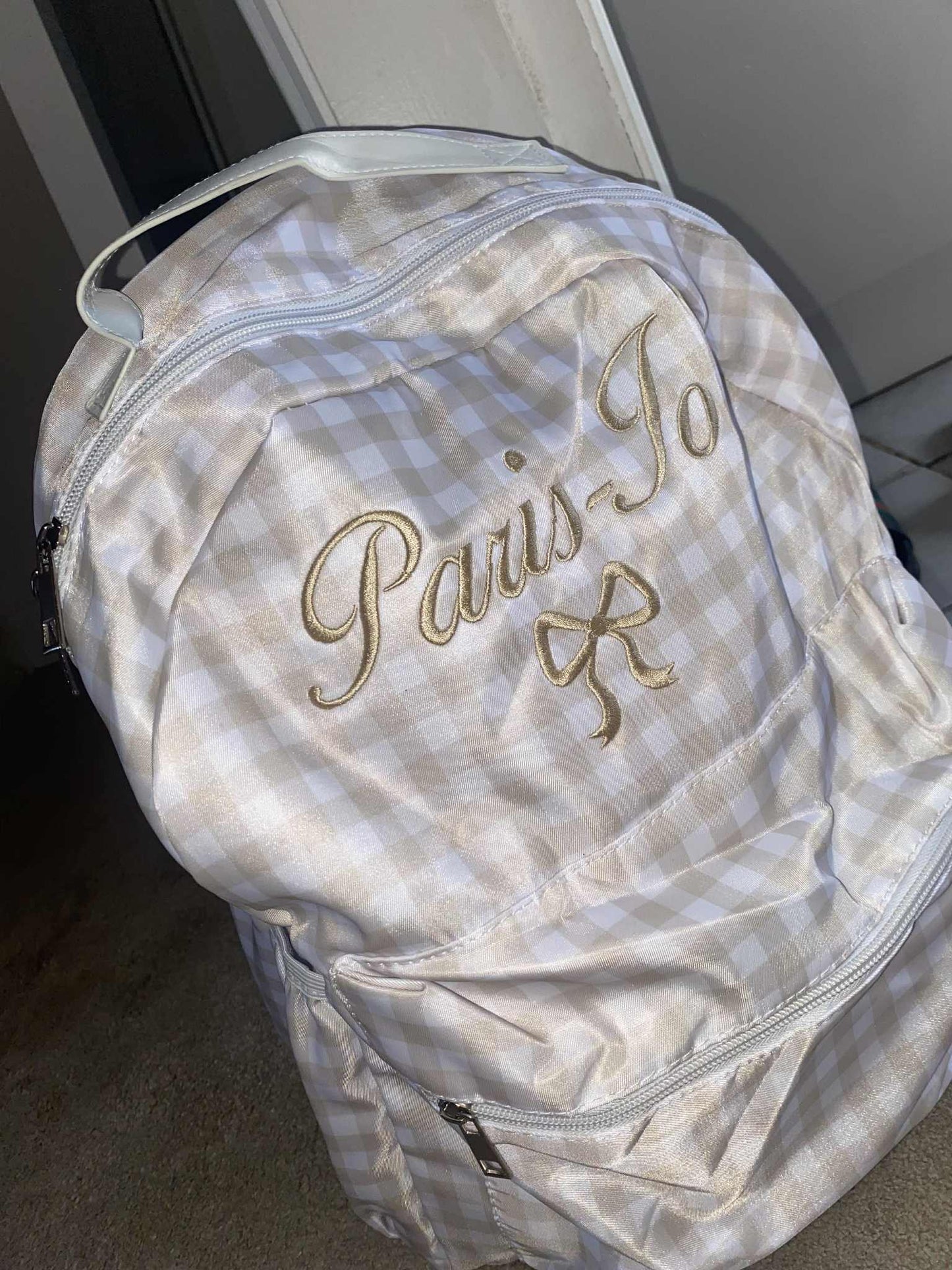 XL Gingham Backpack