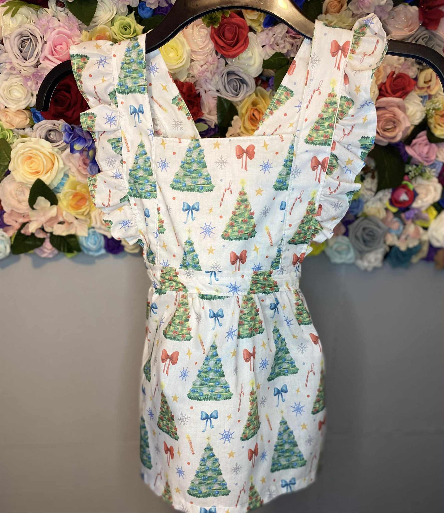 Handmade Christmas Tree& Bow Dress